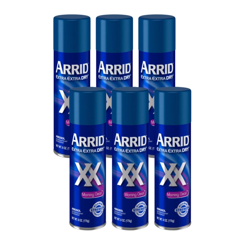 ARRID XX Anti-Perspirant Deodorant Spray, Morning Clean 6 oz (Pack of 6) - Image 1